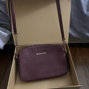 Michael Kors Dark Purple Crossbody Bag with original box!
